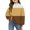 Orange, variant on Grblisyd Sweatshirts for Girls Cute Color Block Preppy Loose Hoodies Crewneck Raglan Long Sleeve Pullover Tops