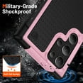 thumbnail image 3 of JTCASES for Samsung Galaxy S23 Ultra Case, Hybird PC TPU Anti-slip, Shockproof  Bumper, Military Drop Resistant, Rugged Heacy Duty Full Body Protective Shell for S23 Ultra, Slim Fit for Girls Men,Pink, 3 of 8
