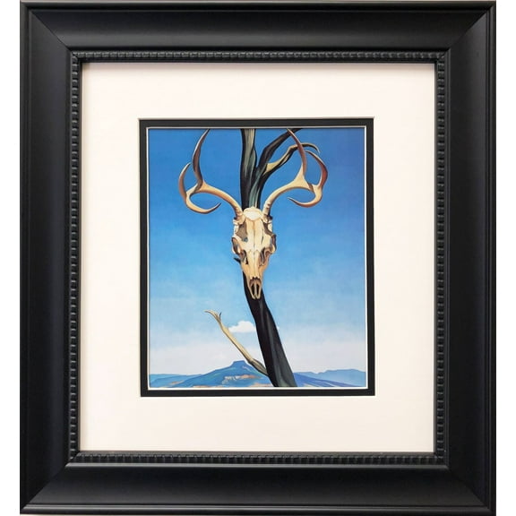 Georgia O'Keeffe "Deer's Skull with Pedernal" New Art Print Custom Framed Generic