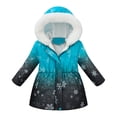 thumbnail image 2 of Vrotazzy Toddler Boys Girls Winter Coat Hooded Jacket Thicken Windproof Zipper Warm Outwear,Size 6-7 Years, 2 of 7