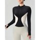 thumbnail image 2 of Chaqueta de manga larga para mujer, top deportivo informal ajustado con cuello levantado y cremallera en la cintura, novedad de otoño, 2024, 2 of 6