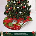 thumbnail image 6 of Coolnut Christmas Snowman Christmas Tree Mat Round Christmas Tree Stand Mat Decoration for Holiday Party Home Christmas Day Ornaments Floor Door, 28.3", 6 of 6