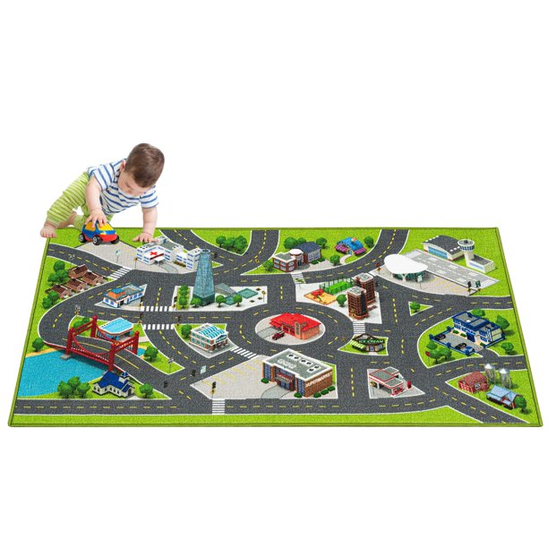Kids Carpet Playmat City Life 3D Playroom Rug 30 x 60 Inch Extra