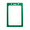 Green, variant on Vertical Color-Frame Badge Holder - Clear Vinyl Window Protector with Color Border for Single Credit Card Size Key Cards and Badges by Specialist ID (Black)