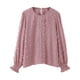 thumbnail image 1 of Gibobby Blusas De Manga Larga Para Niñas Blusas de chifón con cuello de y manga larga para niñas pequeñas y niños grandes, camisas casuales y holgadas, Tops de talla grande （Rosa， 16-17 Años), 1 of 5