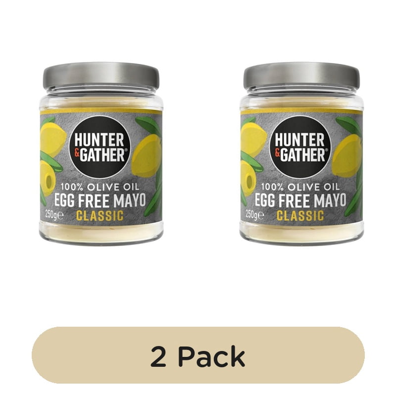 Hunter & Gather Egg Free Olive Oil Mayo 250g, British Import (Pack of 2)