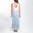 thumbnail image 3 of Elsie & Zoey Halle XL Blue Patterned Maxi Skirt with Pockets for Women, 3 of 10