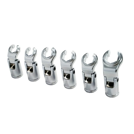

4LifetimeLines 3/8 Drive Crow s Feet Adjustable Flare Nut Sockets 6 Piece SAE Set