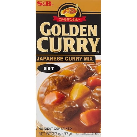 1x S&B, Golden Curry Sauce Mix, Hot, 3.2 oz