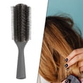 thumbnail image 4 of HILABEE Hairdressing Massage Comb Lightweight Round Needle Comfortable Hairbrush Hair black, 4 of 8