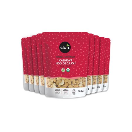 ELAN Organic Raw Cashews (GMO & Gluten Free), 8 Count, 185g | Walmart ...