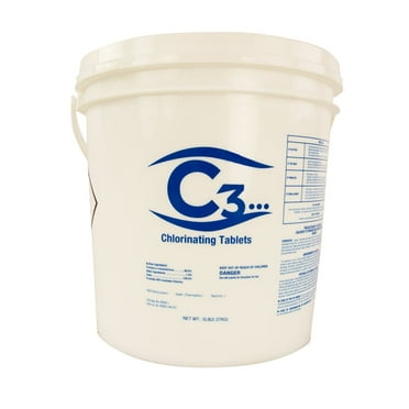 C3 3" Stabilized Chlorinating Tablets for Swimming Pools, 5 lbs