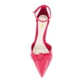 thumbnail image 3 of FSJ Women Graceful Bowknot Pointed Closed Toe D'Orsay Pumps Ankle Strap Flared High Heels Sandals Party Wedding Cocktail Shoes Size 8.5 Pink, 3 of 4