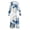 Blue Gold Watercolor Floral, variant on Rainbow Wavy Dots Elastane Polyester Blend Womens Long Sleeve Nightgowns with Soft, Cozy Long Length House Dress for Bedroom Indoor Pajama Party