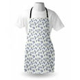 thumbnail image 4 of Floral Apron, Delicate Flowers and Leaves Botanical Art, Unisex Kitchen Bib with Adjustable Neck for Cooking Gardening, Adult Size, Ceil Blue White, by Ambesonne, 4 of 4