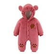 thumbnail image 2 of Hicidod Newborn onesie Unisex Bear Hooded Onesie Outfit Fleece Thicken Baby Jumpsuit Rompers Coat Winter Outwear Snowsuit, 2 of 4