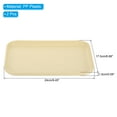 thumbnail image 2 of Unique Bargains 9x7' Fast Food Tray, 2 Pack PP Plastic Reusable Multi-Purpose Non-Slip Serving Tray Beige, 2 of 5
