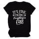 thumbnail image 1 of Camiseta informal de manga corta con estampado de letras blancas para mujer - Top de verano extragrande negro XL, 1 of 4