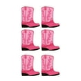 thumbnail image 1 of 6 piezas de botas de vaquero, cajas de flores, centro de mesa, suministros de cumpleaños, manualidades artísticas, botas Rosa, 1 of 9