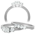 thumbnail image 3 of Tantalizing Wedding Ring Set 1 Carat Princess Cut Diamond on 10k Gold, 3 of 3