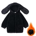 thumbnail image 2 of Coerni Kids Girls Winter Coat Faux Fu𝐫 Fleece Jacket Cute Ear Hooded Coat Thick Warm Fuzzy Bunny Jacket Windproof Outerwear, 2 of 9