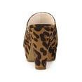 thumbnail image 2 of BLISSFUL STEP Women's Shoes Chunky Platform Open Toe Slides Block Heel Sandals Leopard 10, 2 of 8