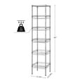 thumbnail image 4 of 6 Tier Wire Shelving Unit, Height Adjustable Wire Shelves with 270 LBS Capacity, Metal Storage Rack Organizer for Laundry, Kitchen, Bathroom, Pantry, Closet (13.5"D x 13.5"W x 63"H, Chrome), 4 of 8