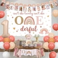 thumbnail image 3 of Boho Rainbow 1st Birthday Decorations for Girl, Isn’t She Lovely Isn't She Onederful Backdrop Cake Topper Apricot Pink Balloon Garland Arch Kit High Chair Banner Photo Banner Number 1 Foil Balloon, 3 of 7