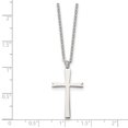 thumbnail image 3 of Stainless Steel Polished Cross Necklace 18in, 3 of 3