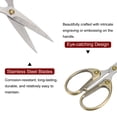 thumbnail image 4 of Uxcell 4.8" Stainless Steel Vintage Mini Scissors for Embroidery Cross Stitch Sewing Bronze Tone, 4 of 6