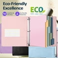 thumbnail image 6 of CTCMSP 3 Ring Binder with Dividers Tab Fits 200 Sheets of 8.5x11 Paper,1 Inch Durable Heavy Duty,Customizable Clear Cover with Inside Pockets, 6 of 7