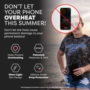 PHOOZY Thermal Phone Case - Apollo II Series : Cell Phone Pouch with AGION Lining Prevents Overheating, Extends Battery Life, Provides Drop Protection and Floats in Water (LARGE - BLACKOUT)