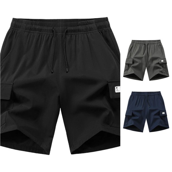 Boys Elastic Waistband Cargo Shorts Pull On Jogger Quick Drying Stretch Sports Shorts With Pockets Kids Summer Casual Shorts