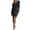 Black, variant on yillto Women Knit Dress Split Long Sleeve Ruched Slim Midi Dresses High Waist Ribbed Formal Outfits