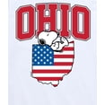 thumbnail image 3 of Peanuts - Ohio American Flag Snoopy - Toddler And Youth Short Sleeve Graphic T-Shirt, 3 of 6