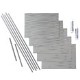 thumbnail image 1 of FASÄDE Waves Decorative Vinyl Backsplash 15 sq ft Kit in Argent Silver, 1 of 6