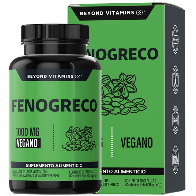 Complemento Fenogreco Beyond Vitamins 1000mg Vegano con Calcio y Hierro