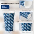 thumbnail image 2 of JOLLY CHEF Paper Cups,16 oz,150 Count, Disposable Blue Paper Drinking Cups, 2 of 7