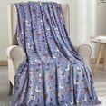 thumbnail image 3 of Plazatex Llama Micro plush Decorative All Season Light Blue Color 50" X 60" Throw Blanket, 3 of 3
