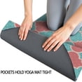 thumbnail image 3 of Red Teal Checkerboard Checkered Pattern Hot Yoga Mat Towel Non Slip for Hot Yoga - Quick-Drying Yoga Mat Cover with 4 Corner Pockets with Travel Bag - Hot Yoga Towel Non Slip 70"x26", 3 of 6