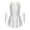 White, variant on inhzoy Kids Girls Figure Ice Skating Dress Ballet Dance Competition Rhinestones Leotard Dress with Glovers Navy Blue 14