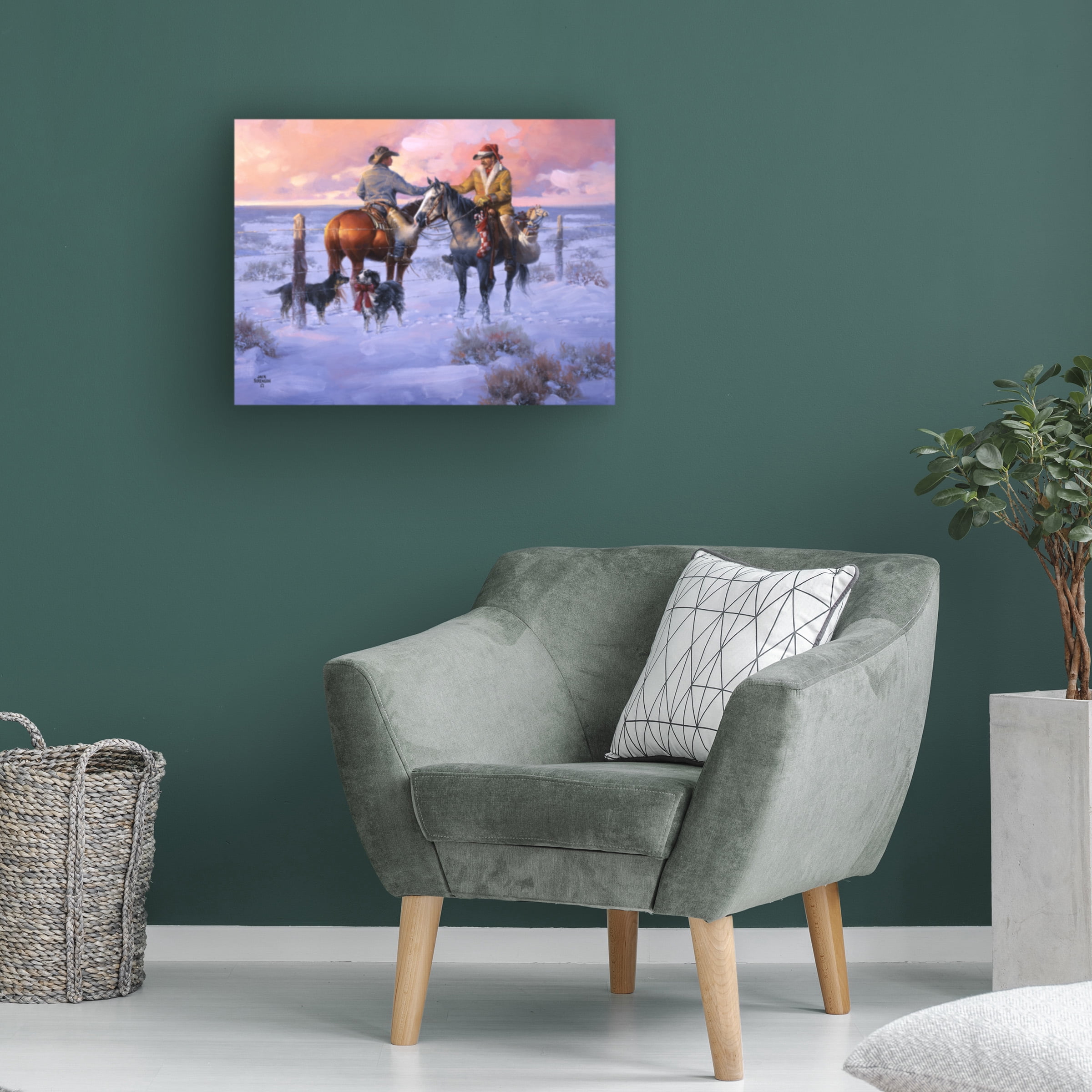 Jack Sorenson 'Sharin Christmas with the Neighbors' Canvas Art