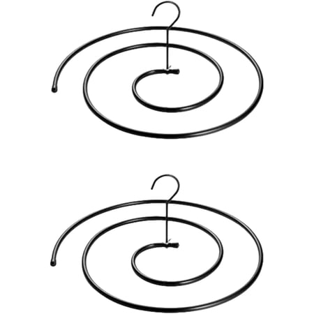 2Pack Spiral Sheet Hanger Sleek for Bedspreads Mattresses Quilt Black