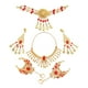 thumbnail image 1 of 4 piezas de joyería de danza del vientre para mujeres, conjunto de danza del vientre, 1 par de aretes, 1 Clip de oreja, 1 of 8