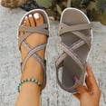 thumbnail image 2 of Women's Elastic Strap Sport Sandals, Wide Width Open Toe Summer Sandals for Women, Breathable Non-Slip Walking Shoes, Casual Beach Sandals, 2 of 10