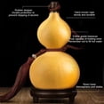 thumbnail image 6 of Handwoven Natural Gourd Water Bottle with Beeswax Seal, Wooden Beverage Container for Daily Drinking and Home Decor, Yellow, 6 of 6