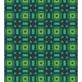 thumbnail image 3 of Abstract Duvet Cover Set, Tribal Geometric Pattern with Triangle Rhombus and Circular Shapes Art, Decorative 3 Piece Bedding Set with 2 Pillow Shams, Calking Size, Green and Petrol Blue, by Ambesonne, 3 of 3