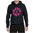 thumbnail image 2 of Wild Bobby Pink Cheetah Print Breast Cancer Carnation Flower Breast Cancer Awareness Unisex Hoodie Sweatshirt, Black, Small, 2 of 6