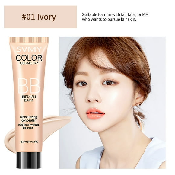 RKSTN Foundation Multi-effect Moisturizing Cream Moisturizing Concealer Strong Oil Control Nude Makeup Lasting Water Powder Cream 30ml Lightweight & Medium Coverage Foundation