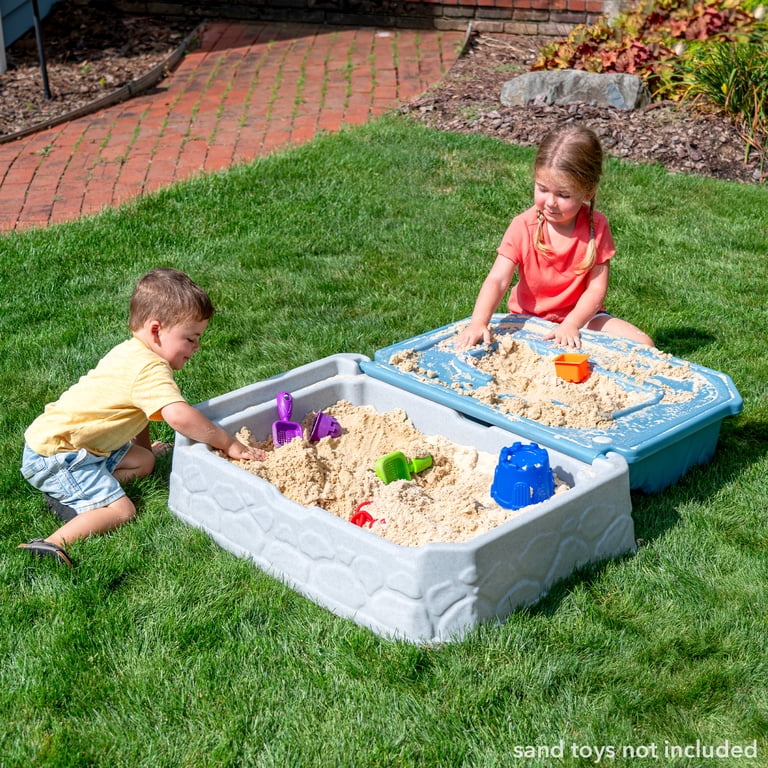 Simplay3 Blue Mountain Off-Road Sandbox with Cover and 2 Cars